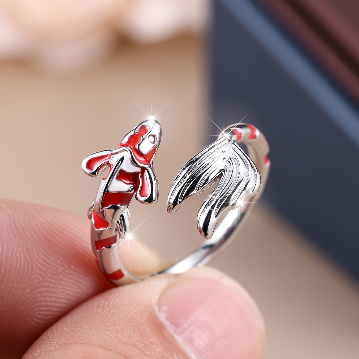 Adjustable Red Carp Ring Chinese Style Daily & Special Occasion